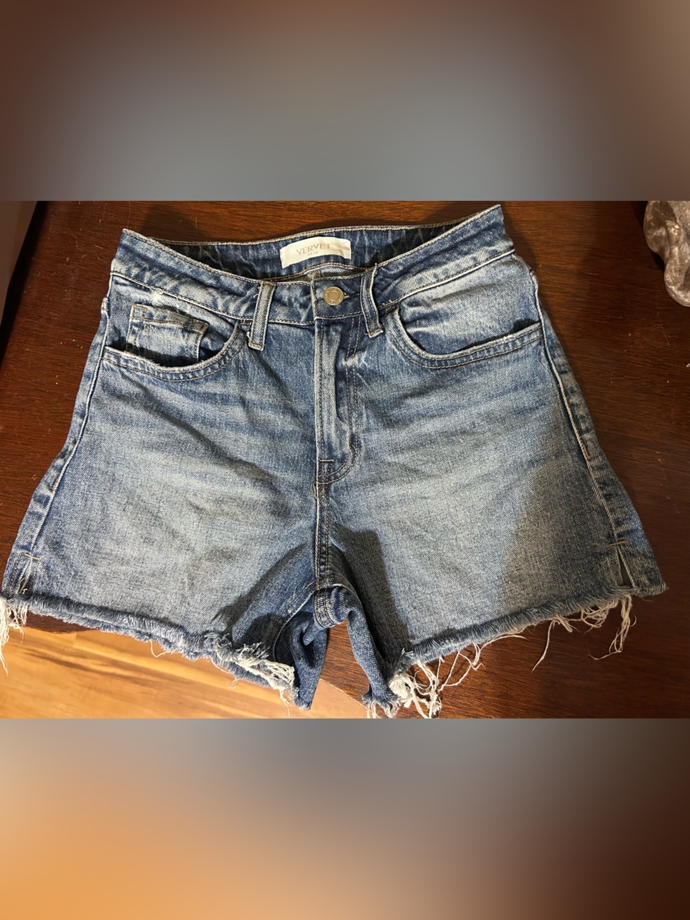 Vervet medium wash Blue Denim Cutoff Shorts size WOMENS XS.